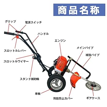 Amazon.co.jp: Light bird 草刈機 手押し式 エンジン 刈払機